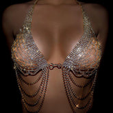 Crystal Tassel Halter Backless Body Chain BC006
